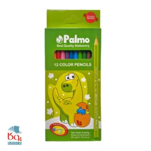 مداد رنگی 12 رنگ جعبه مقوایی پالمو - سبز-روشن