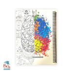 دفتر Science Psychology سفید سیمی خط دار دات نوت